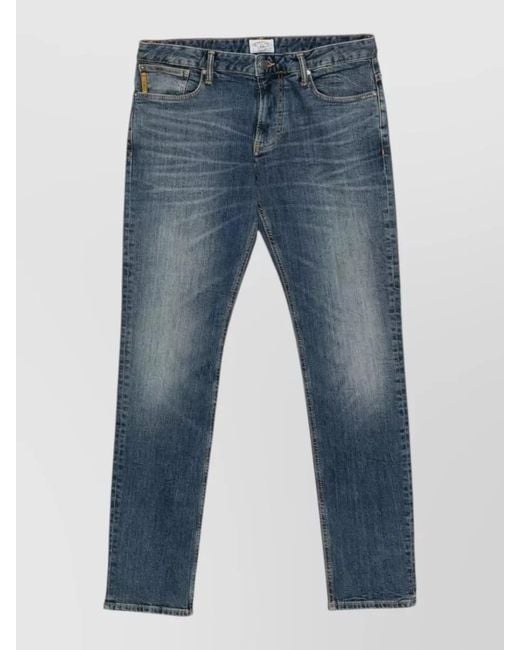 Emporio Armani Blue Denim Jeans Belt Loops Five Pockets for men