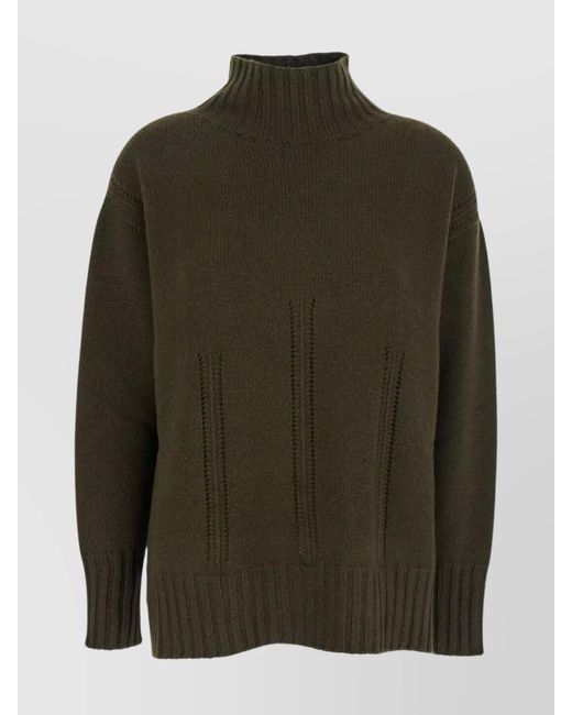 Tom Ford Green Cable-Knit Cashmere Mock-Neck Jumper
