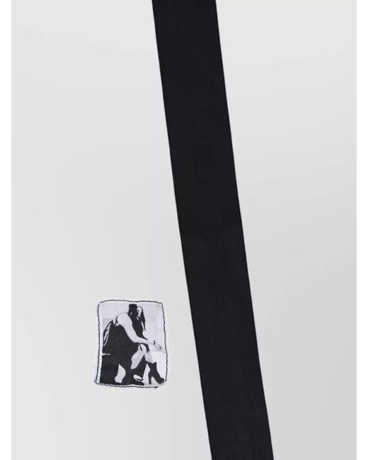 Rick Owens Black Beachwear Dress Round Neckline Side Tie