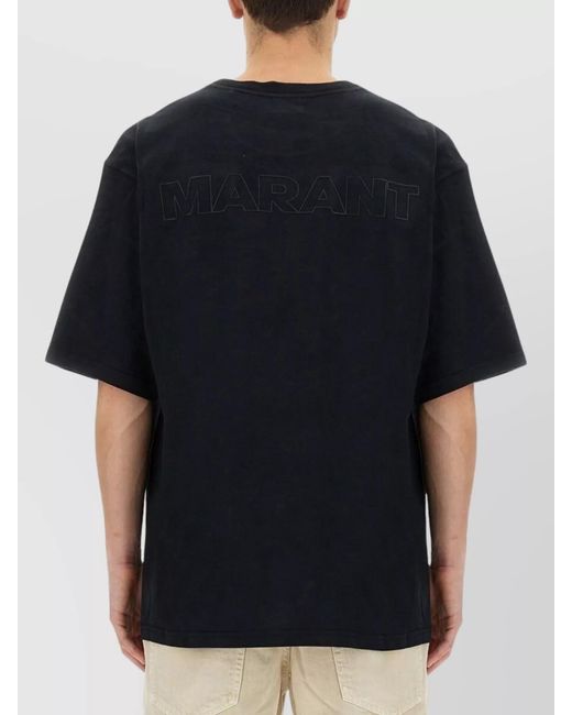 Isabel Marant Blue Cotton Relaxed-Fit T-Shirt for men