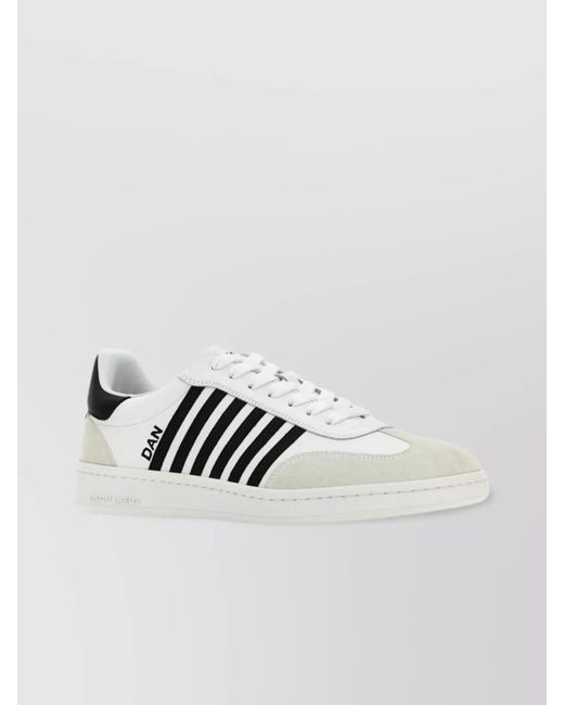 DSquared² White Leather Low-Top Sneakers for men