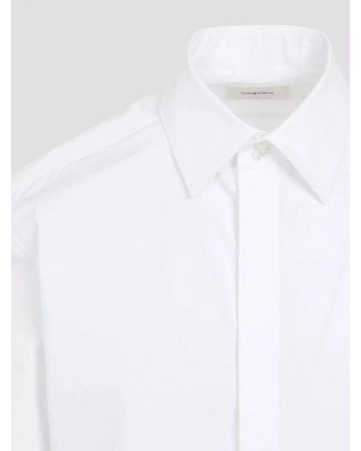 Saint Laurent White Cotton Classic Shirt for men