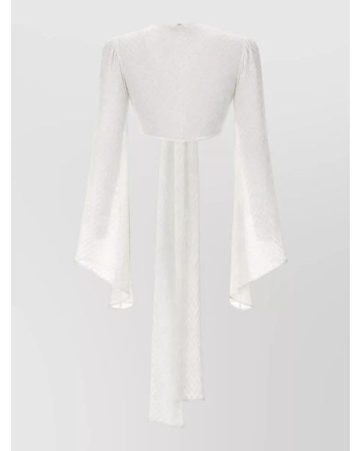Missoni White Metallic Viscose Cropped Jacket