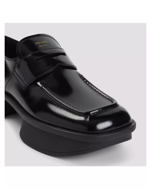 Prada Black Leather Loafers