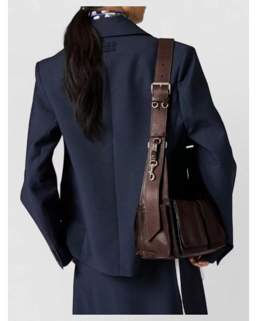 Miu Miu Brown Matelassé Lamb Leather Tote Bag
