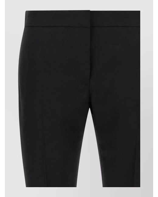 McQueen Blue Tailored Cigarette Pants Belt Loops Back Pocket