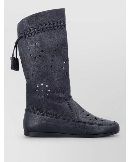 Isabel Marant Blue Welky Soft Grained Leather Boots