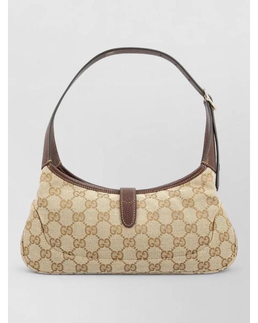 Gucci Natural Jackie 1961 Medium Fabric Clutch Bag