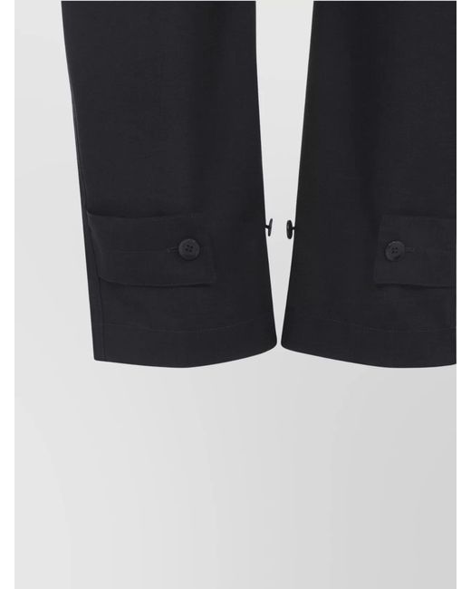Lemaire Blue Curved-Leg Relaxed-Fit Tailored Trousers