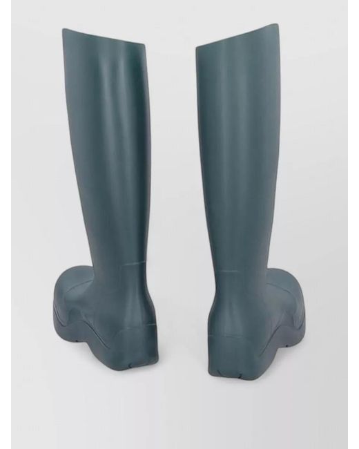 Bottega Veneta Blue Rubber Rain Boots