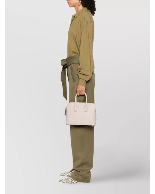 Valextra Natural Mini Leather Crossbody Bag
