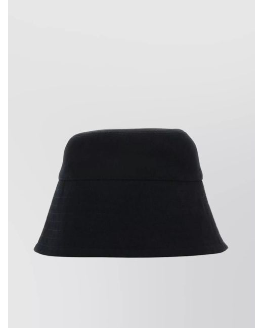 Patou Black Cotton Logo Print Bucket Hat