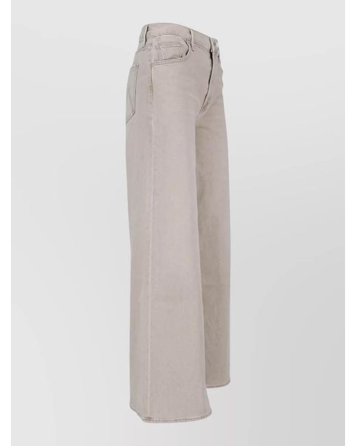 Mother Multicolor Denim High-Rise Wide-Leg Trousers