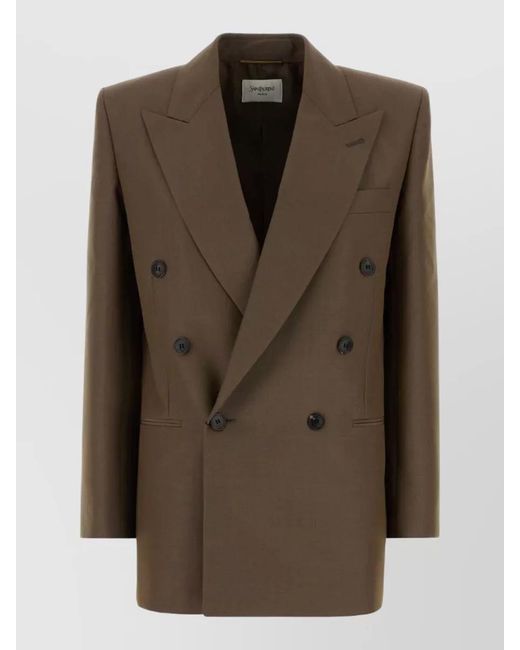 Saint Laurent Green Oversized Blazer