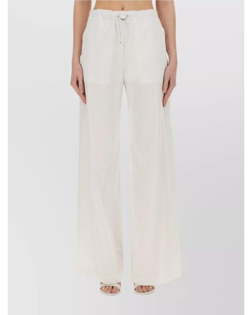 Moschino White Wide-Leg Trousers