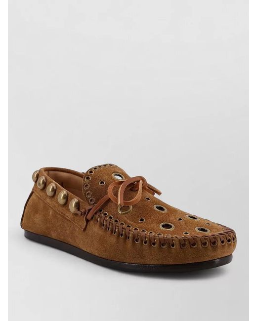Isabel Marant Brown Suede Leather Loafers