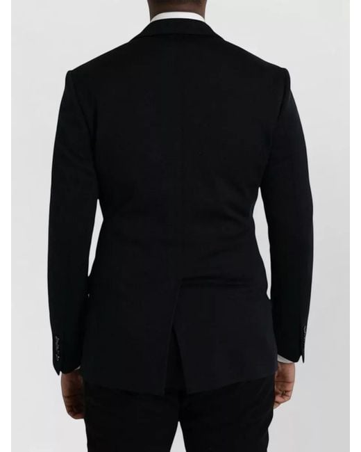 Dolce & Gabbana Blue Wool Notch Lapel Single Breasted Blazer for men