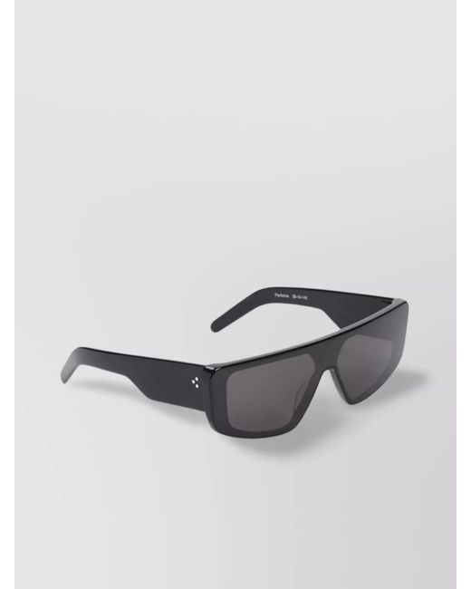 Rick Owens Gray Acetate Rectangular Sunglasses