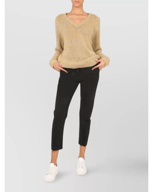 Aspesi Natural Cropped Trousers