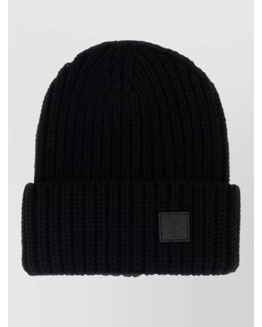 Saint Laurent Black Wool Beanie for men