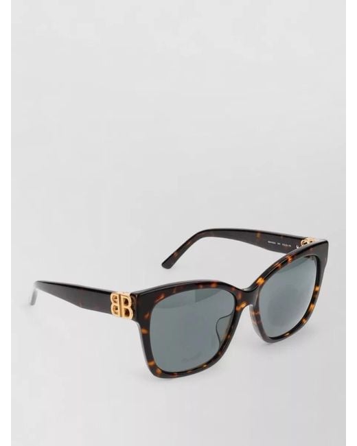 Balenciaga Metallic Sunglasses Bb0102Sa 002 Oversized Frame