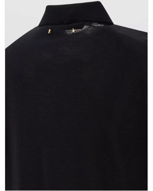 Golden Goose Deluxe Brand Black Wool Polo Shirt for men