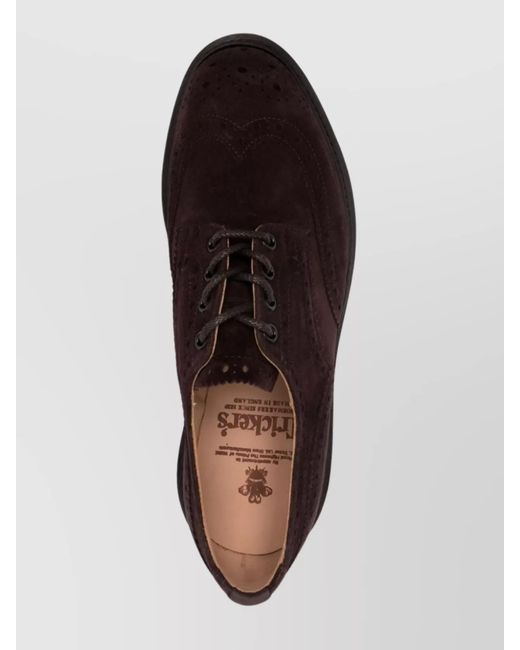 Tricker's Brown Leather Lace-Up Shoes for men