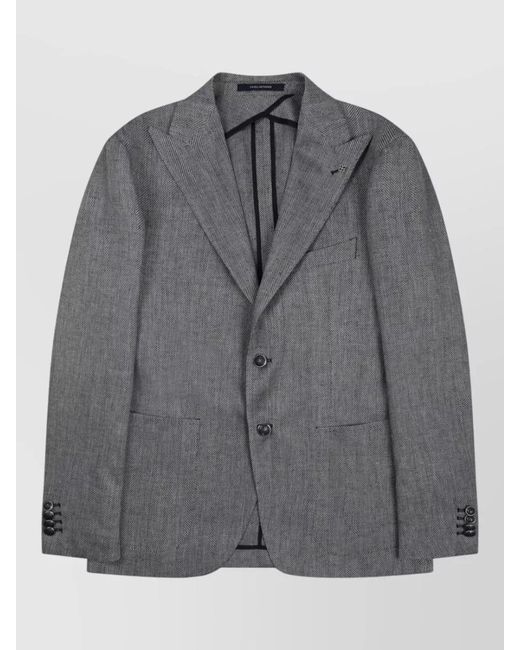 Tagliatore Gray Single Breasted Suit Notch Lapel Design for men