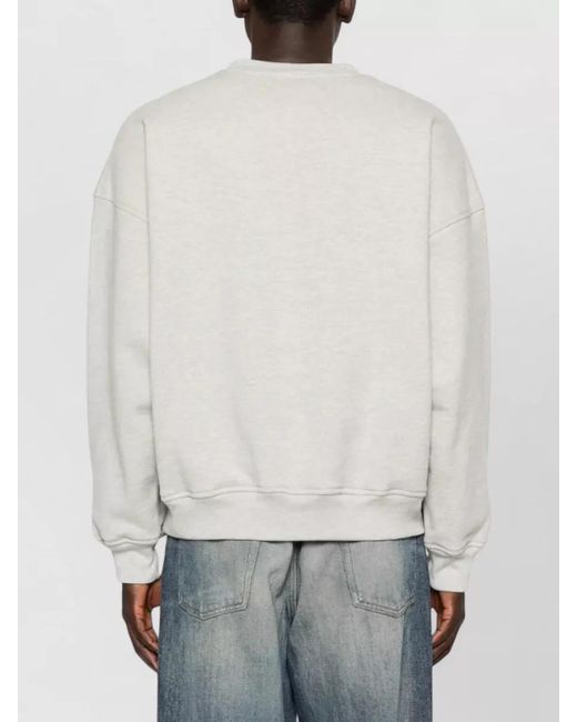 Rhude White Crew Neck Sweatshirt Usa Flag Graphic for men