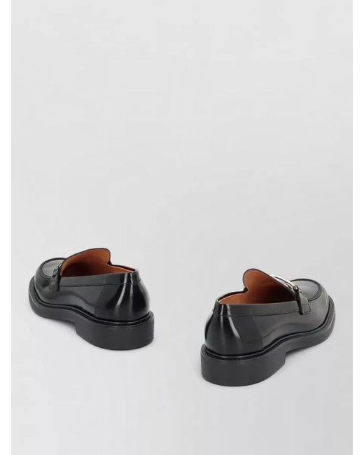 Tod's Multicolor Leather Loafers Metal Detail