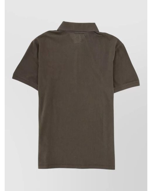 Balmain Green Logo Polo Shirt Short Sleeves Collar for men