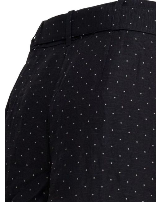 Zimmermann Blue Linen Silk Wide-Leg Trousers