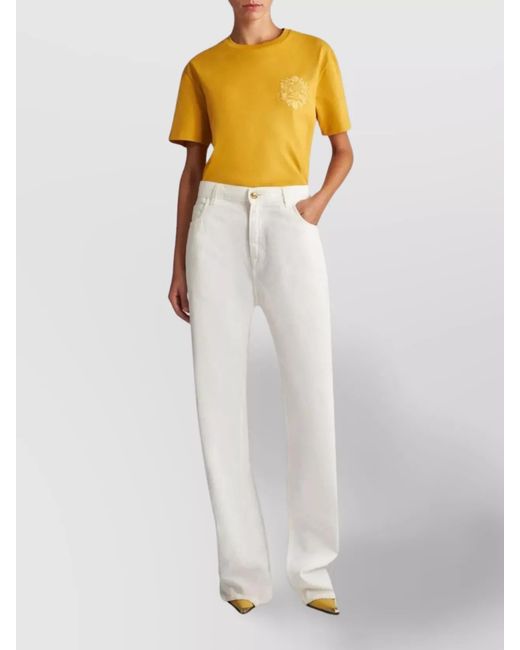 Etro White Low-Rise Wide-Leg Denim Jeans