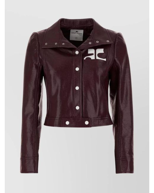 Courreges Multicolor Vinyl Blazer With Collared Neck And Long Sleeves