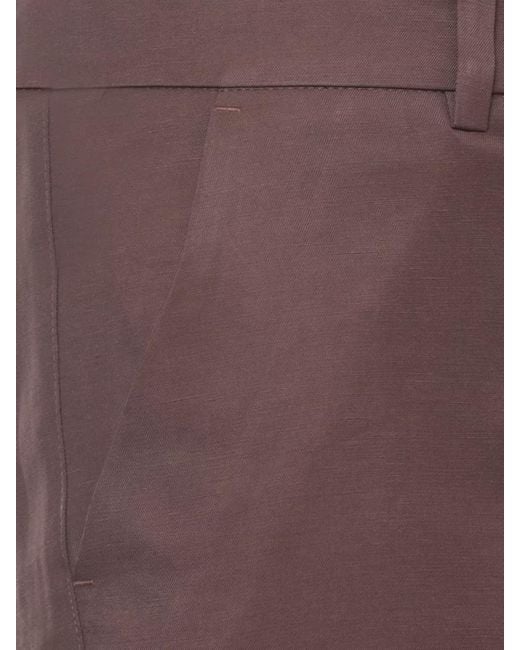 P.A.R.O.S.H. Brown Straight-Leg Tailored Trousers