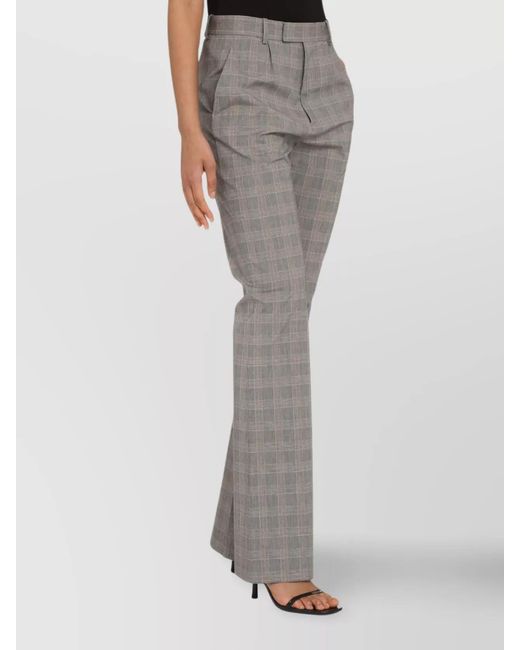 Vivienne Westwood Gray Checked Straight Trousers