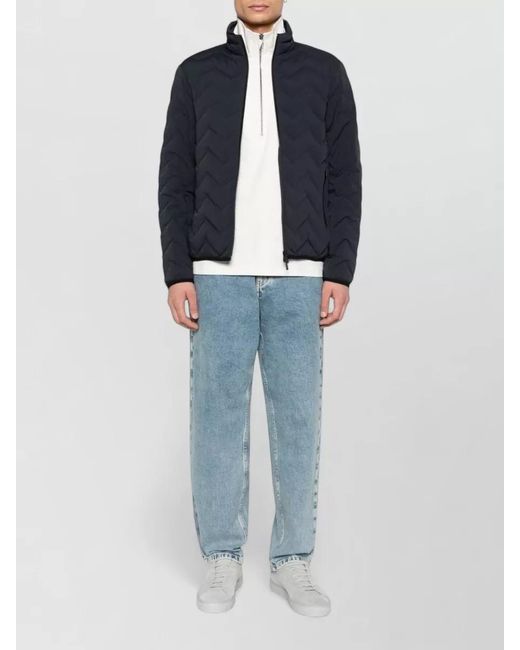 Emporio Armani White Half-Zip Pullover for men