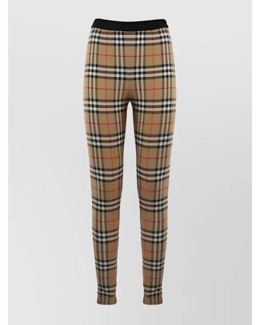 Burberry Gray Vintage Check Printed Leggings