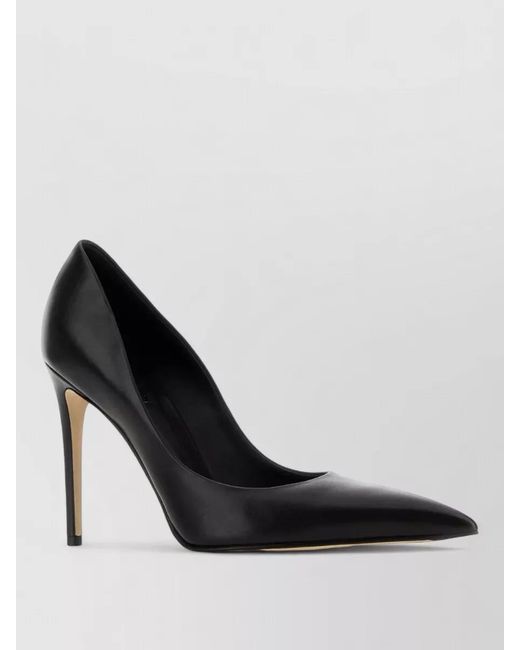 McQueen Black Leather Pumps