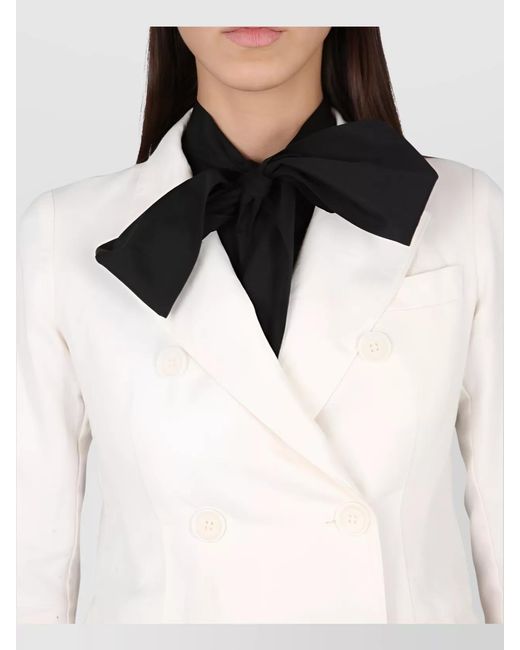 Aspesi White Double-Breasted Blazer