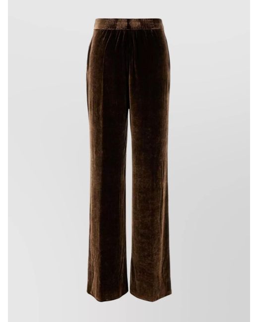 Etro Black Velvet Wide-Leg Trousers