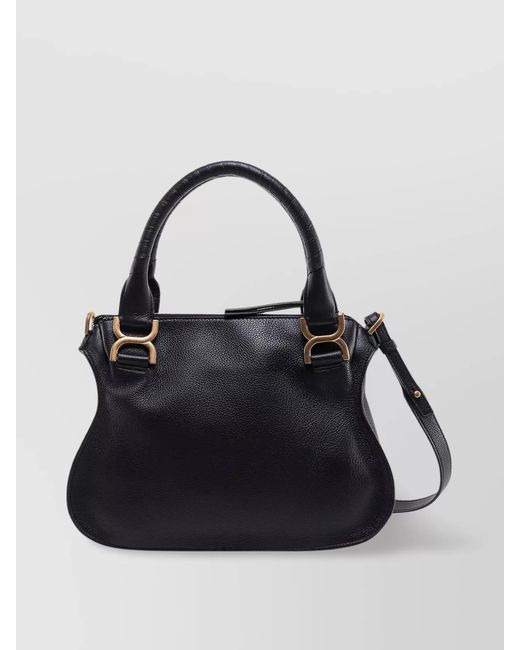 Chloé Black Small Leather Handbag With Removable Shoulder Strap