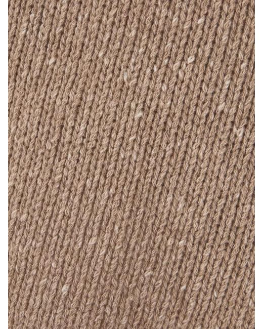The Row Natural Cashmere Nitha Round Neck Ribbed Sweater