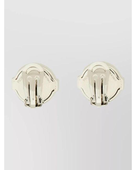 Fiorucci Natural Mini Circular Lollipop Inspired Hoop Earrings