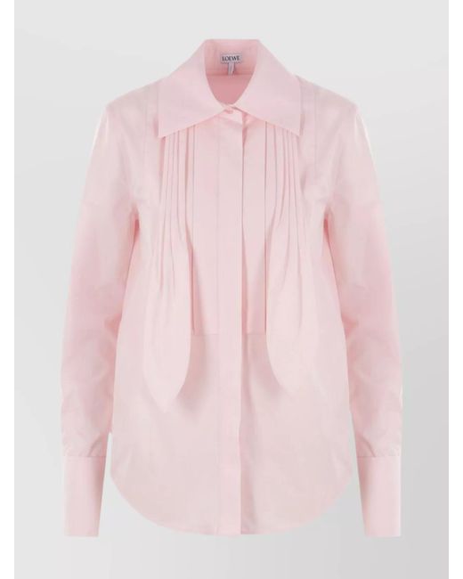 Loewe Pink Cotton Draped Shirt