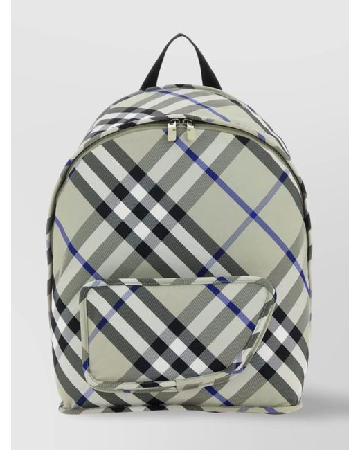 Burberry Gray Nylon Shield Backpack for men
