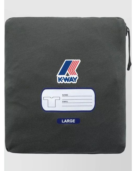 K-Way Green Leonide Crew Neck Packable Short Sleeves