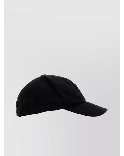 Isabel Marant Black Cotton Baseball Cap
