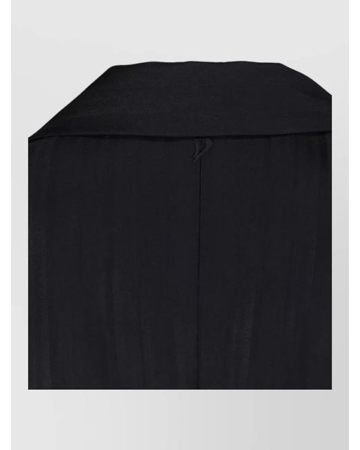 Dondup Black Cropped Tailored Blazer Long Sleeves V Neck