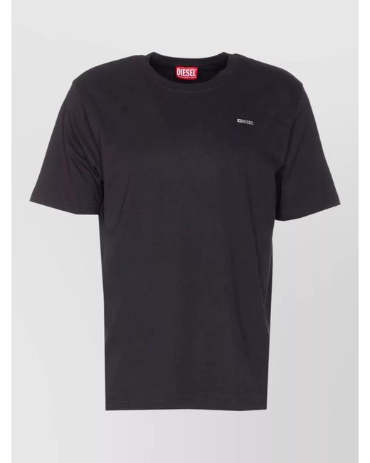 DIESEL Black Logo-Print Cotton T-Shirt for men